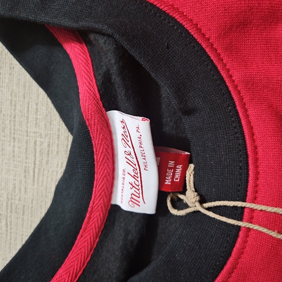 San Francisco Mitchell And Ness 49ers Red and Black Crewneck. NWT. - Picture 6 of 7